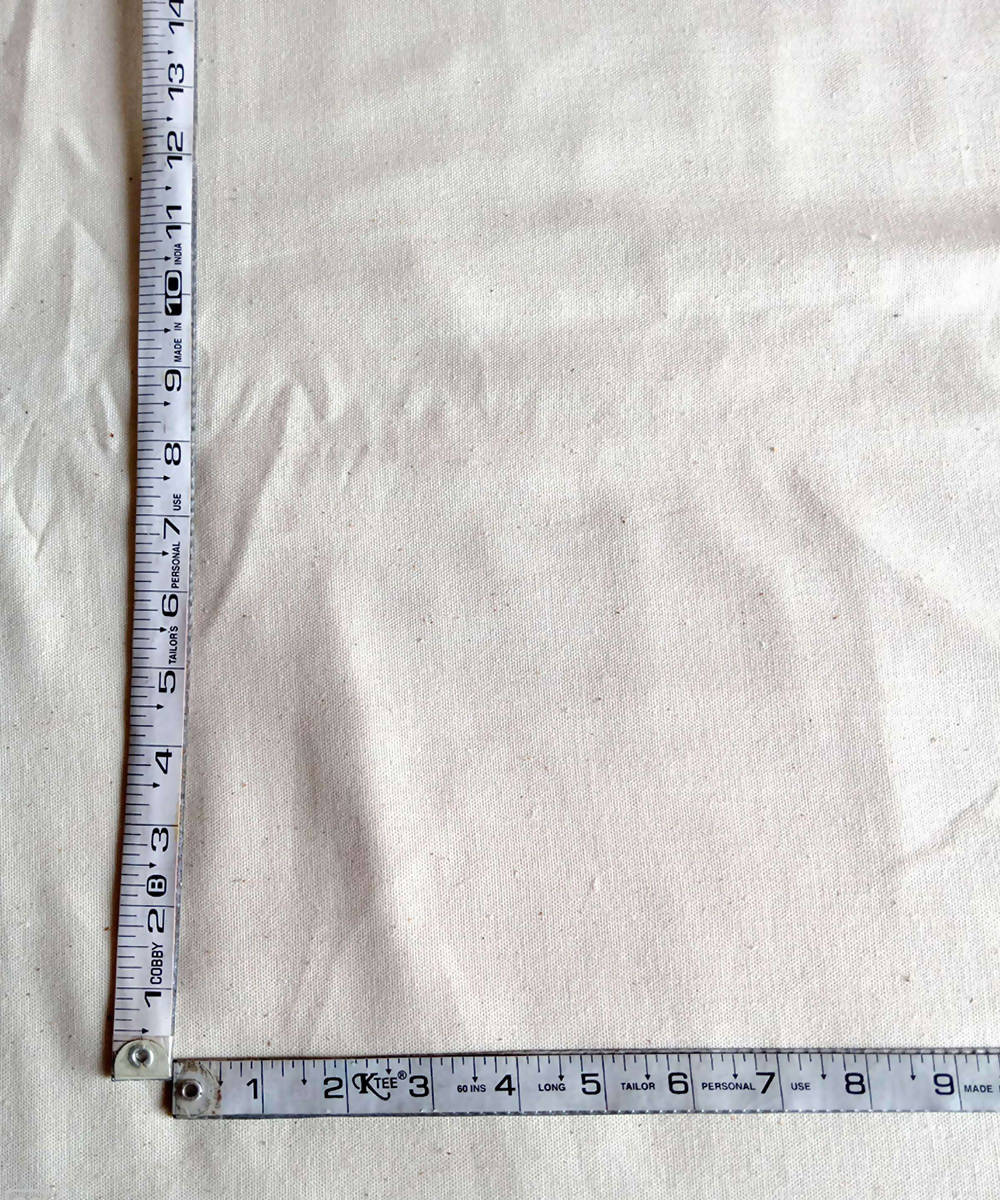 2.5m kora oxford weave handspun handwoven cotton kurta fabric