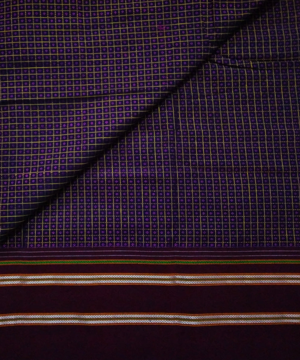 Burgundy cotton art silk kuppasa khun fabric