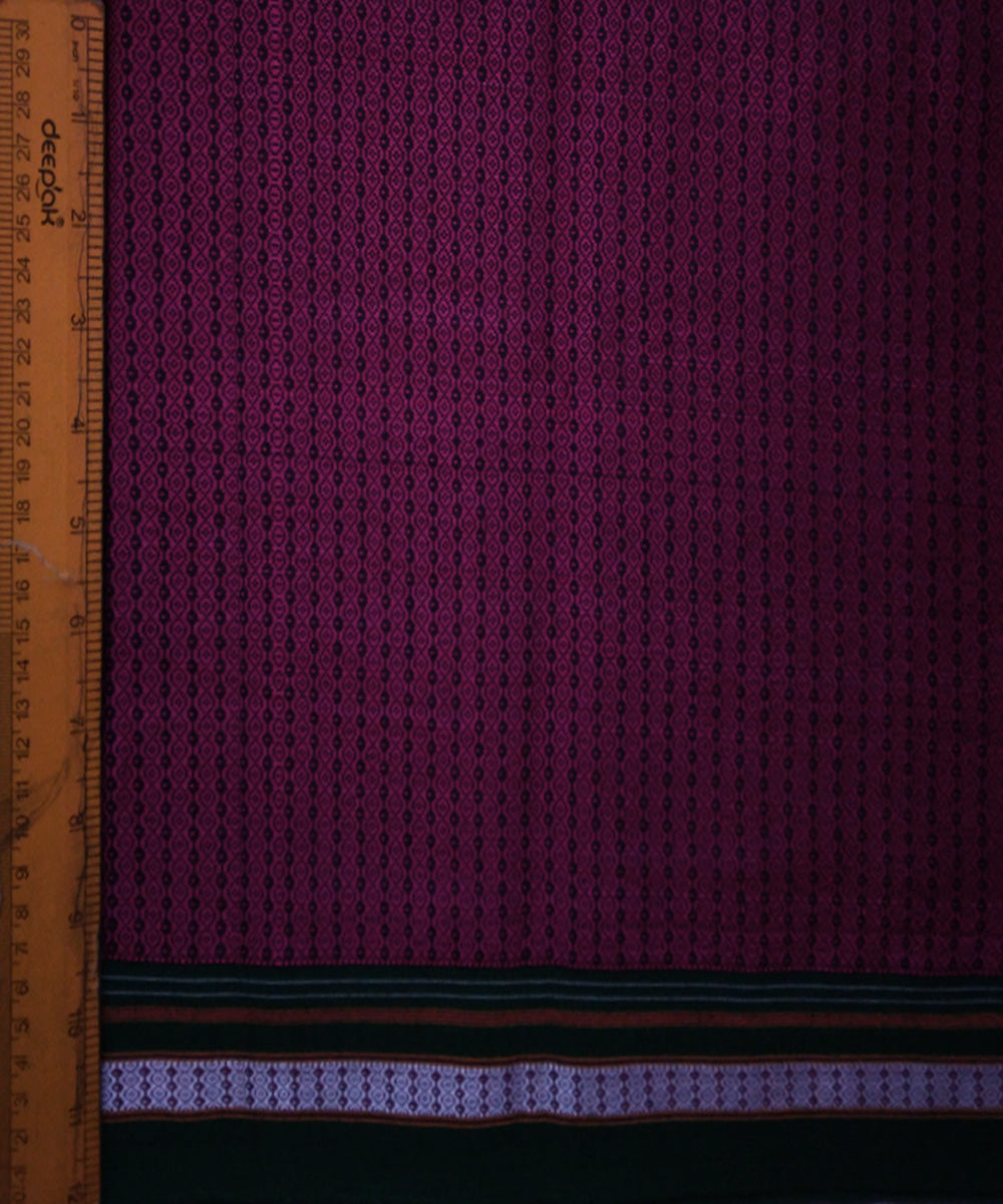 Burgundy handwoven cotton khana blouse fabric