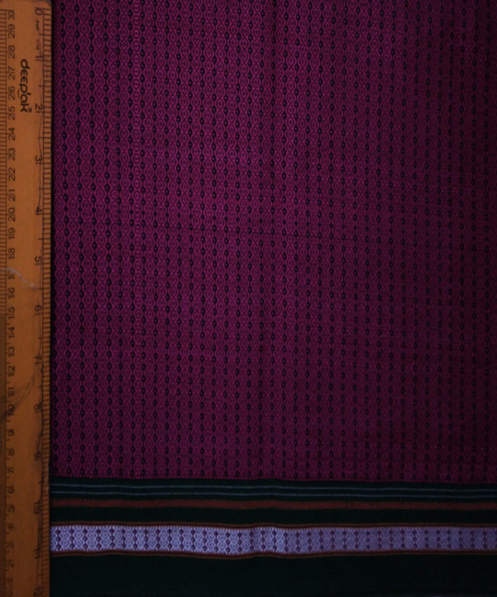Burgundy handwoven cotton khana blouse fabric