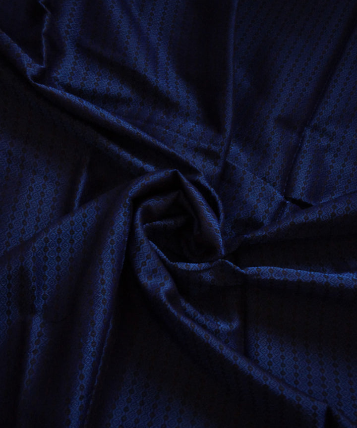 Blue handwoven cotton khana blouse fabric