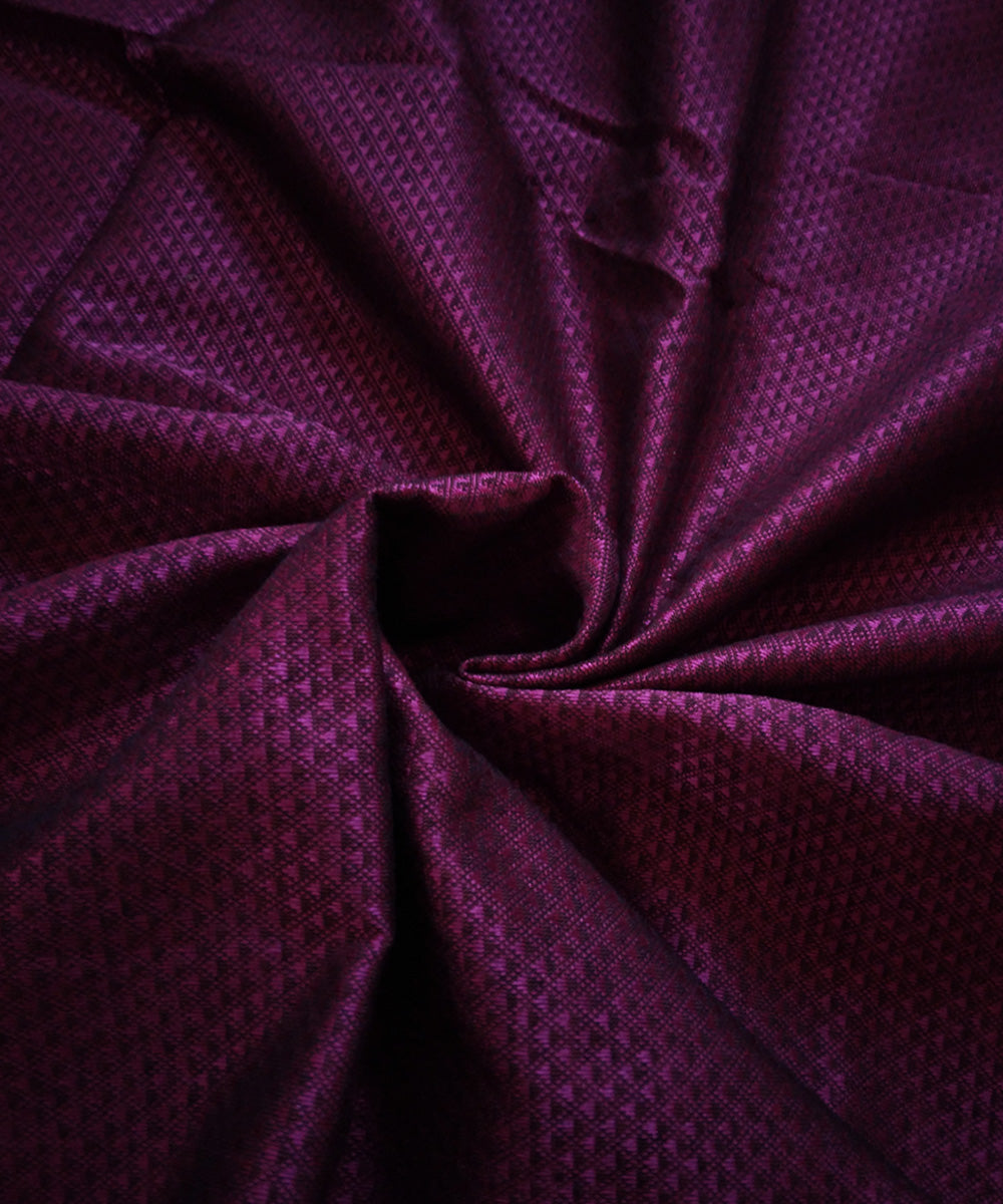 Pink handwoven cotton art silk khana blouse fabric