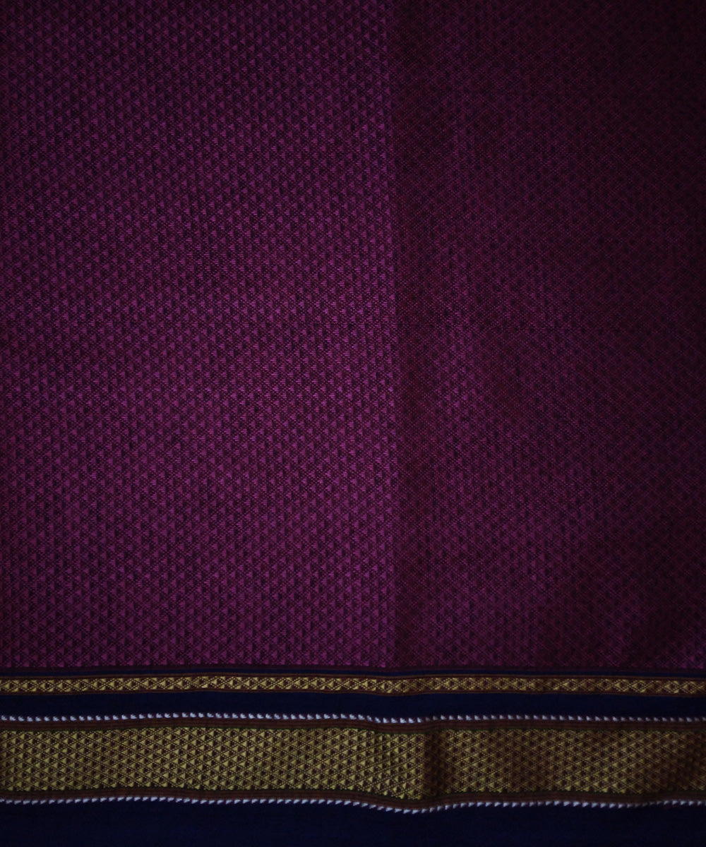 Pink handwoven cotton art silk khana blouse fabric