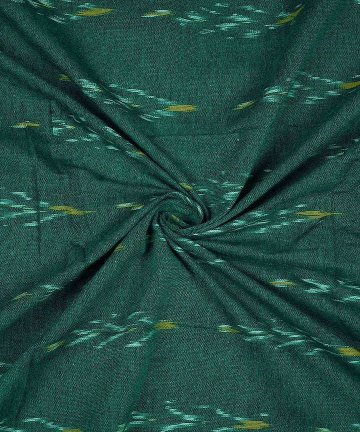 2.5m Dark green handwoven cotton ikat pochampally kurta material