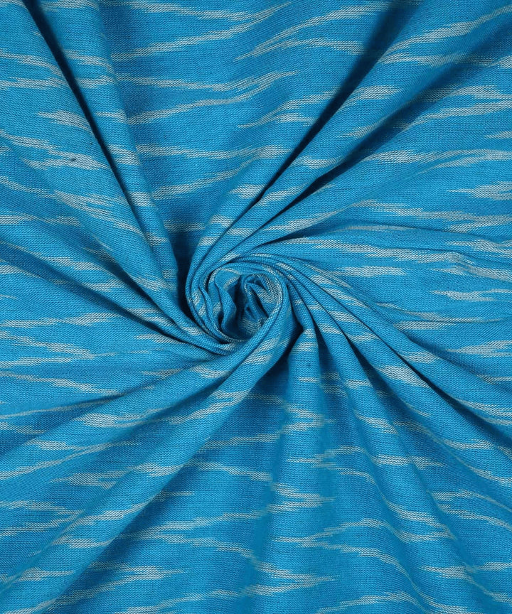 2.5m Sky blue handwoven cotton ikat pochampally kurta material