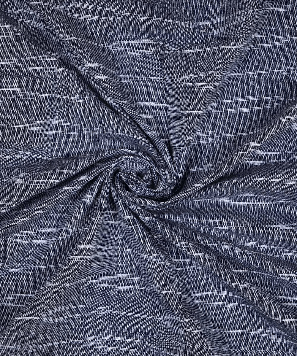 2.5m Cool grey handwoven cotton ikat pochampally kurta material