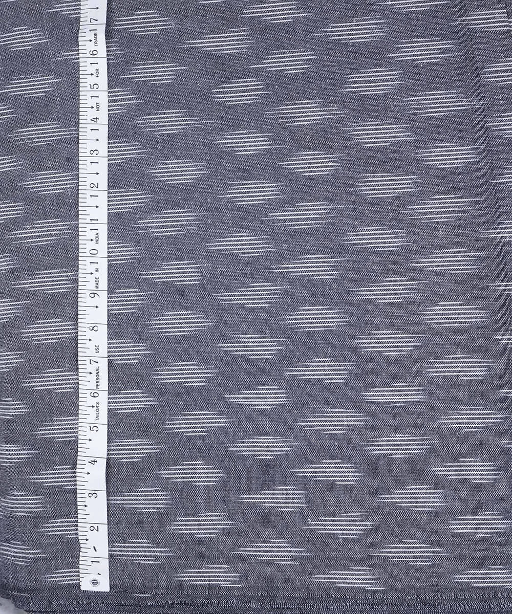 2.5m Ash grey handwoven cotton ikat pochampally kurta material