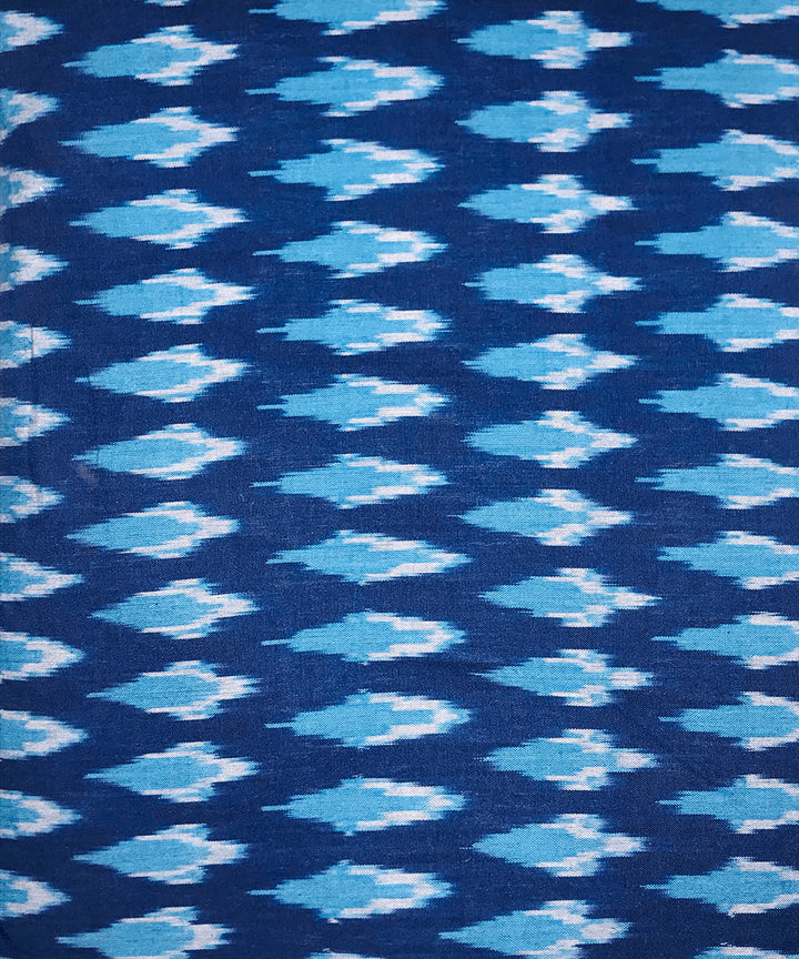 2.5m Dark blue handwoven cotton pochampally ikat kurta material