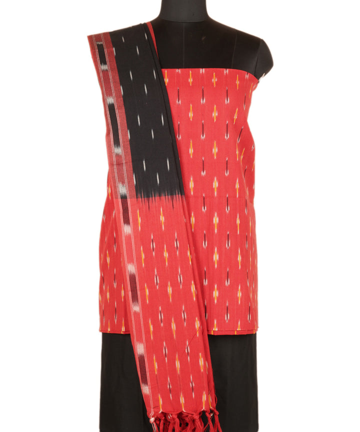 3pc Red hand woven pochampally ikat dress material