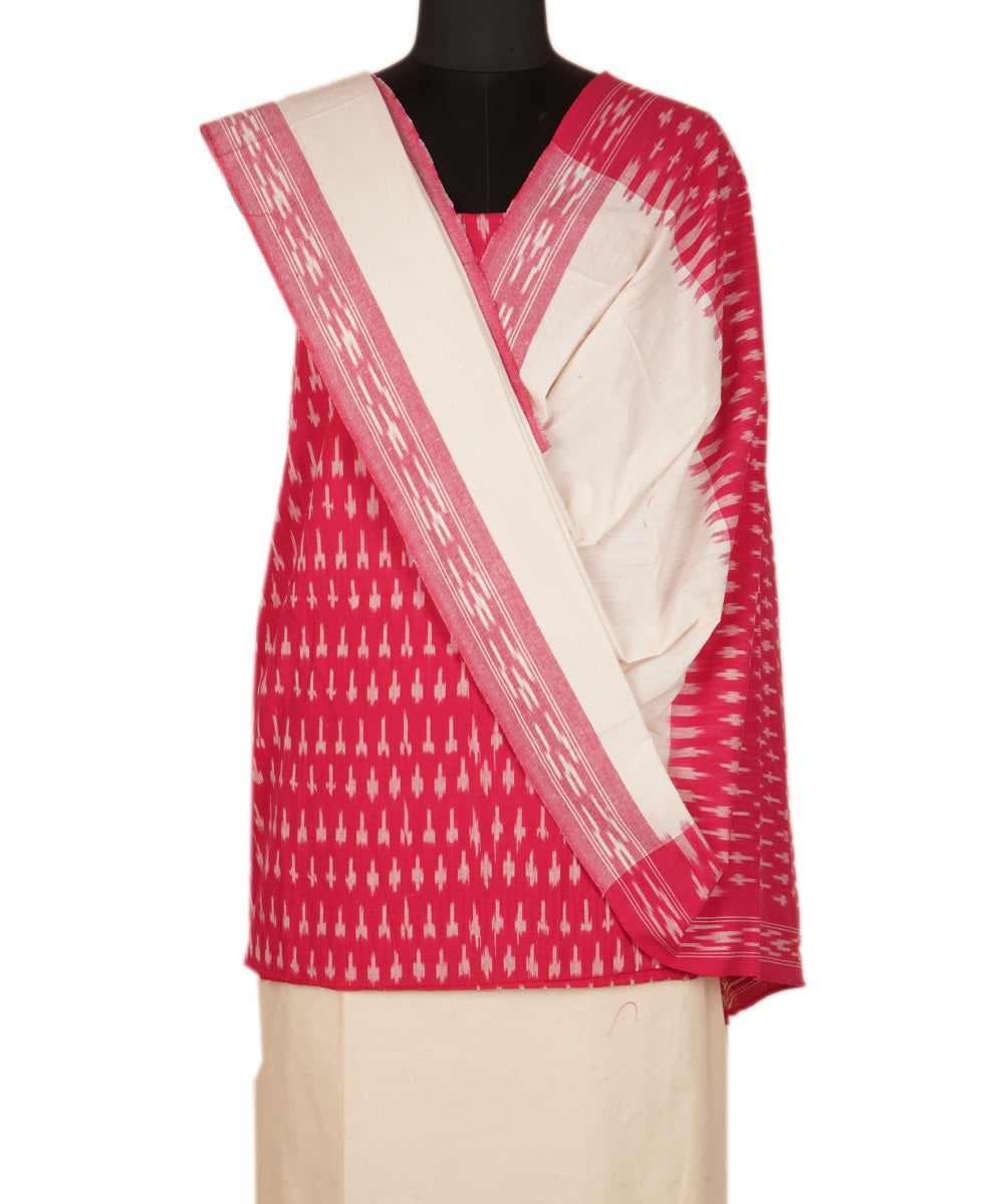 3pc Pink handwoven pochampally ikat dress material