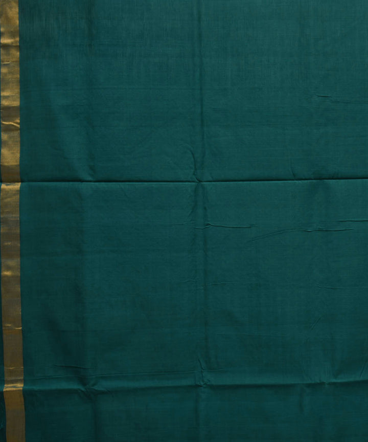 Teal green cotton handwoven uppada saree