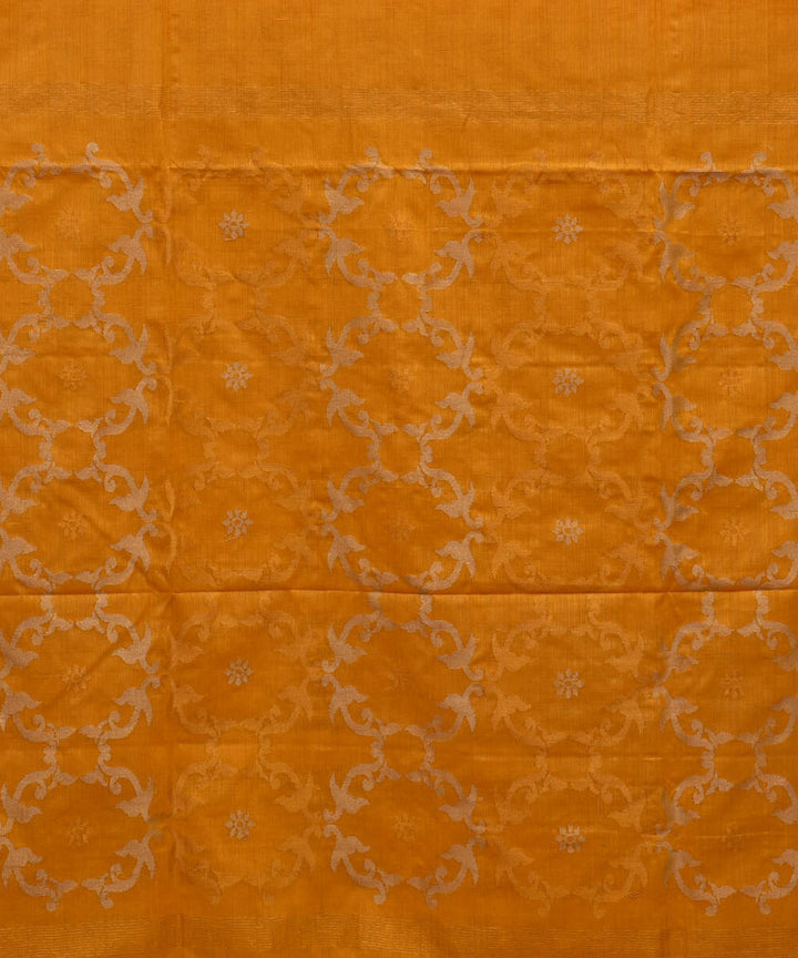 Yellow cotton handwoven uppada saree