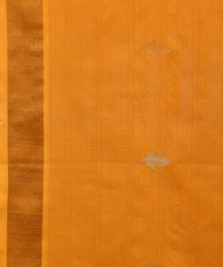 Yellow cotton handwoven uppada saree