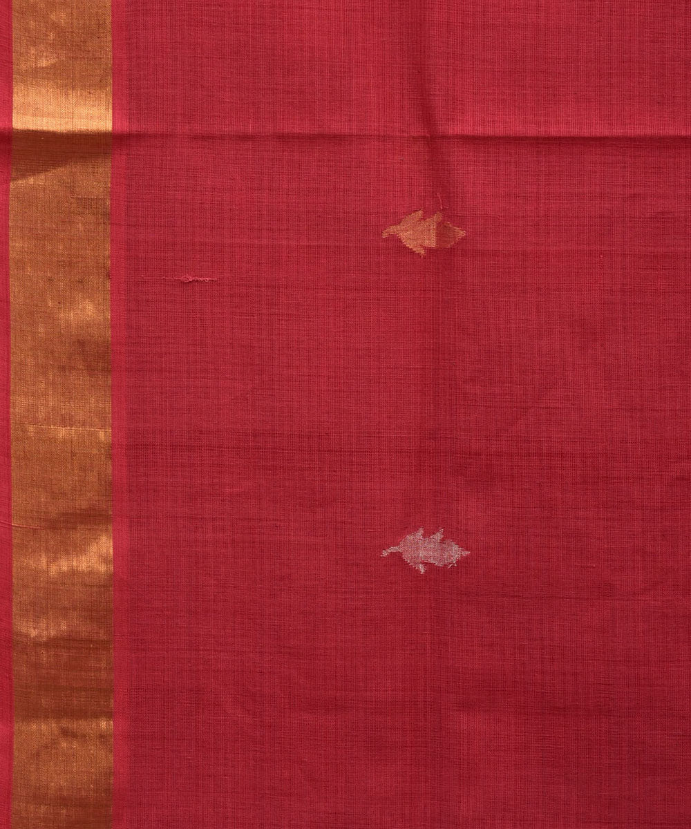 Red cotton handloom uppada saree