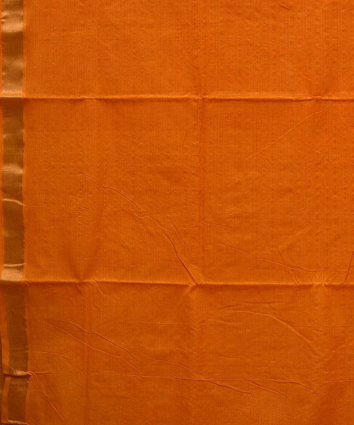Yellow orange cotton handwoven uppada saree