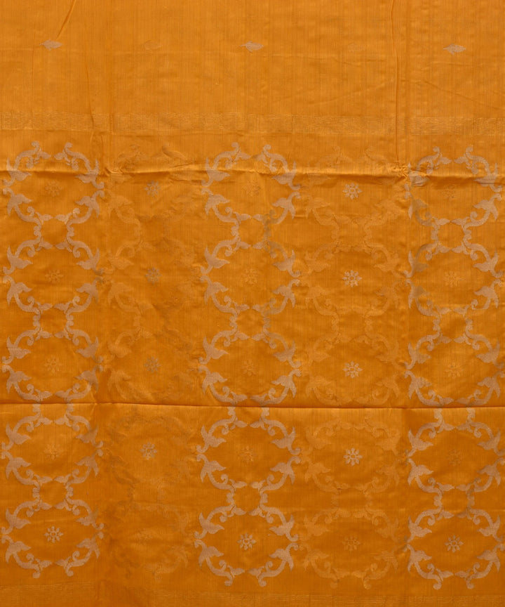Pale yellow cotton handwoven uppada saree