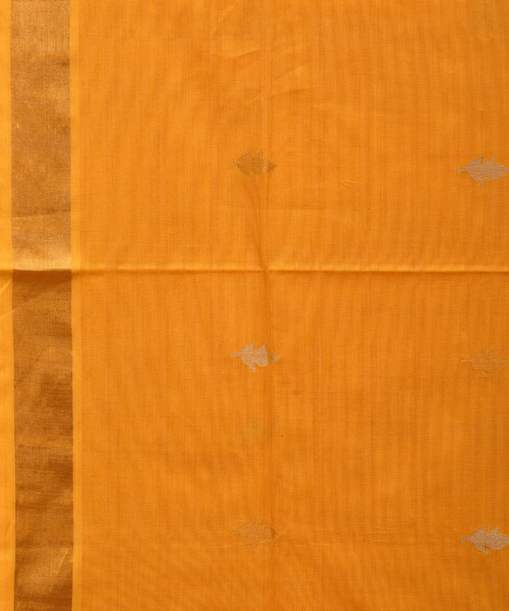 Pale yellow cotton handwoven uppada saree