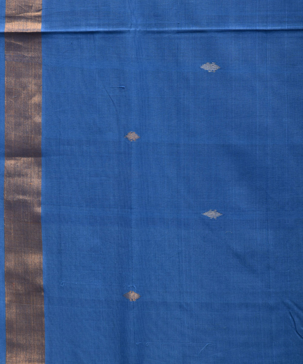 Sky blue cotton handwoven uppada saree