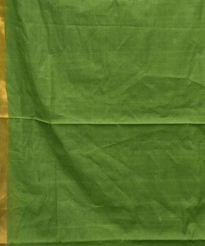 Light green cotton handspun handwoven Srikakulam Jamdani saree