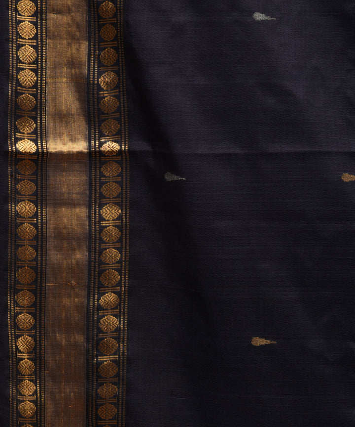Black silk handwoven uppada saree