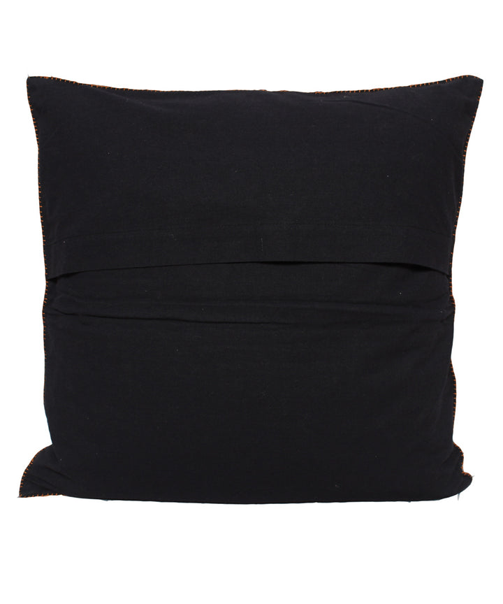 Dark blue cotton handwoven cushion cover