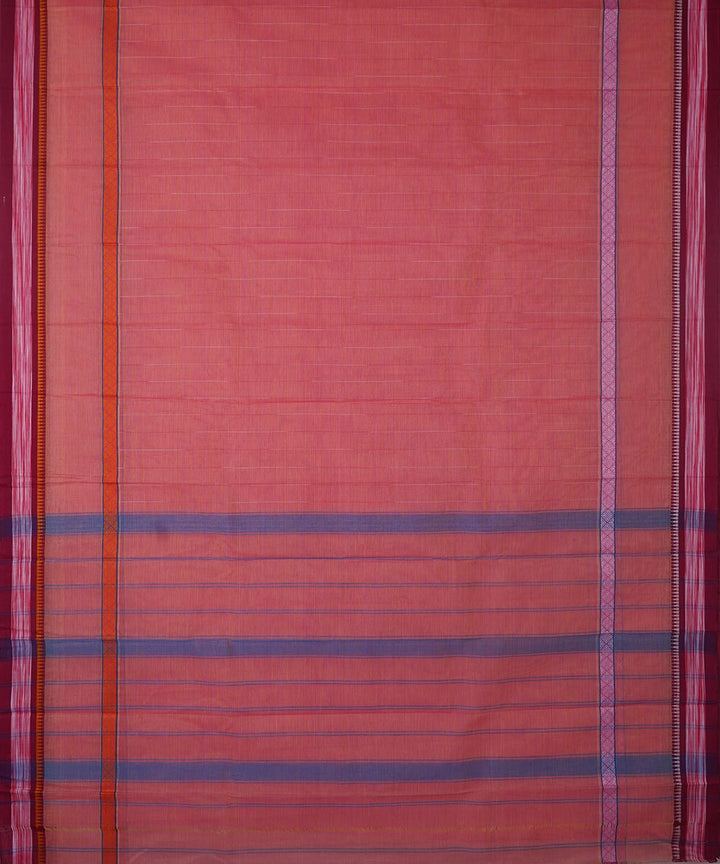 Pale pink cotton handwoven narayanapet saree