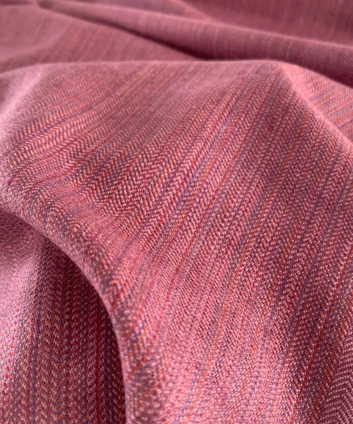 Mauve pink handwoven wool scarf