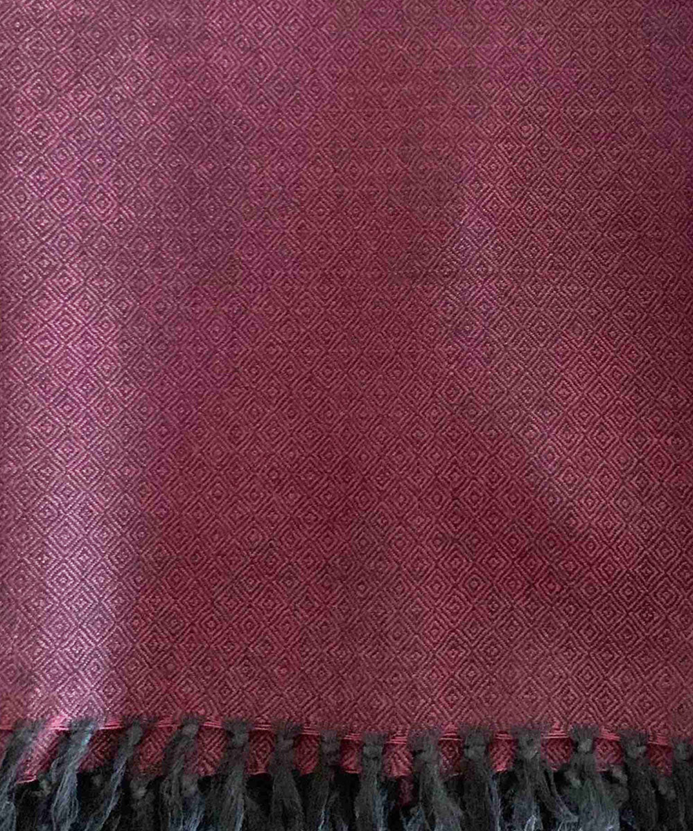 Purple violet handloom merino wool shawl