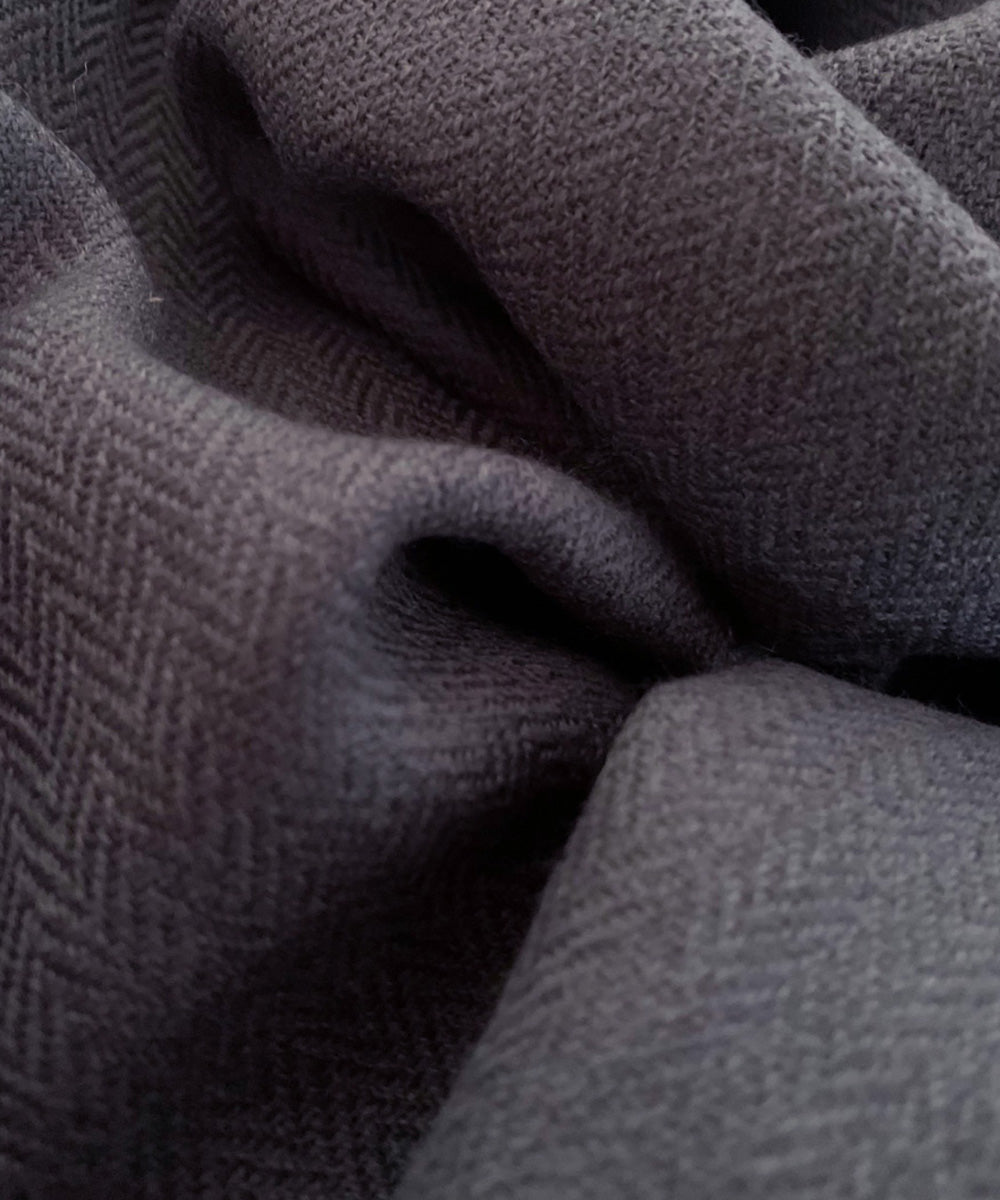 Grey handloom merino wool men shawl