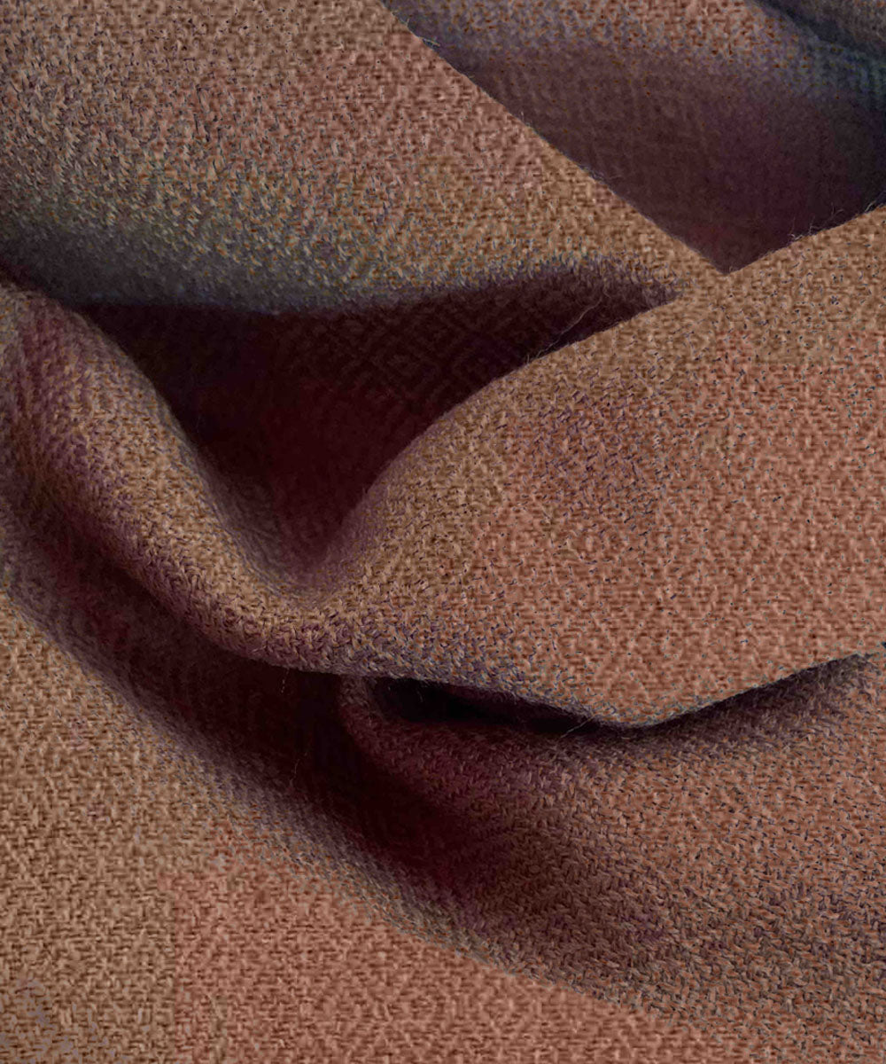 Brown handloom merino wool men shawl