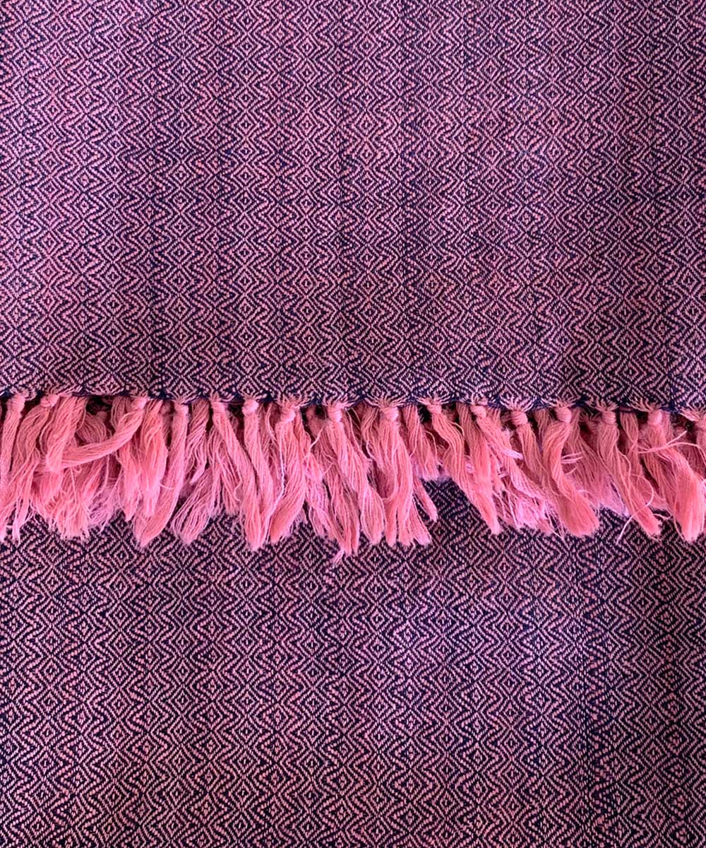 Mauve handwoven wool shawl