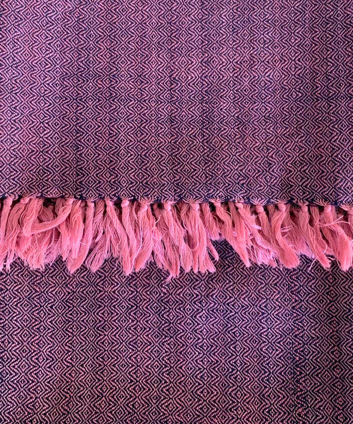 Mauve handwoven wool shawl