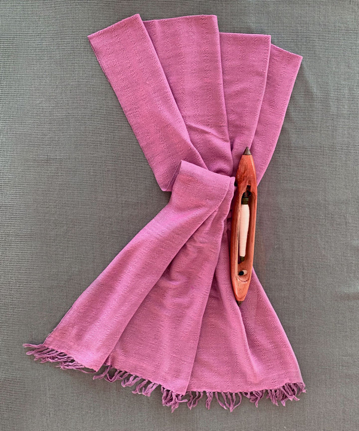 Onion pink handwoven wool shawl