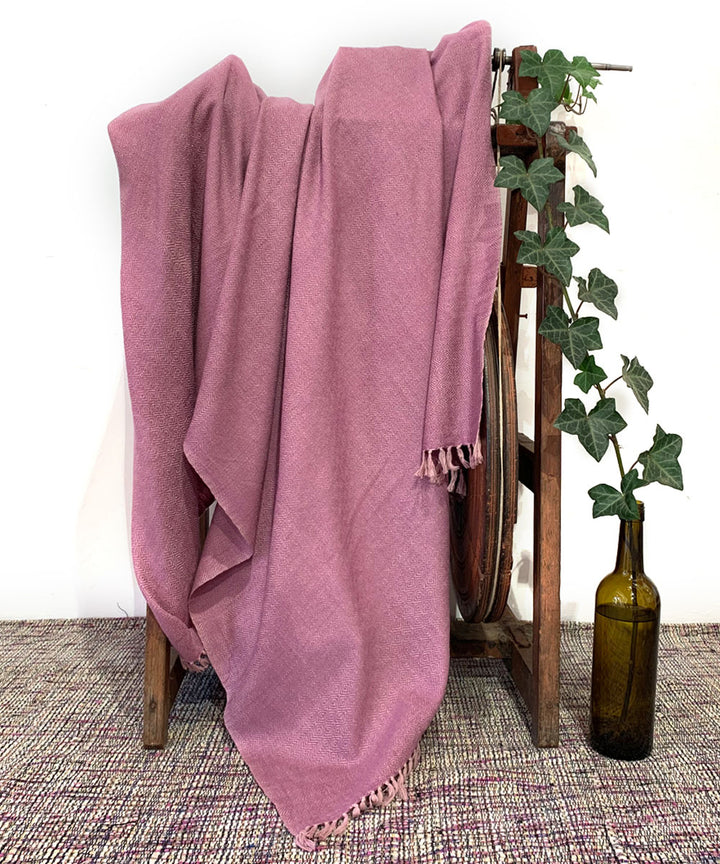 Ash of roses handwoven wool shawl