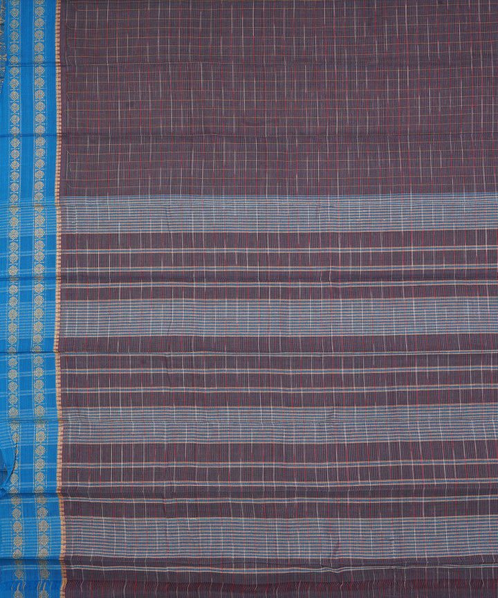 Blue cotton handwoven narayanapet saree