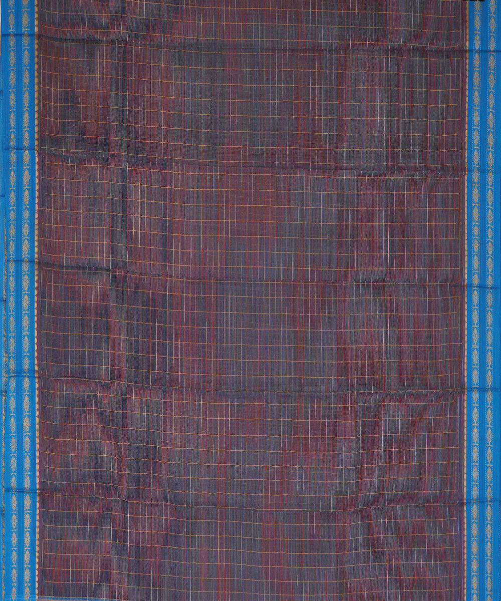 Blue cotton handwoven narayanapet saree