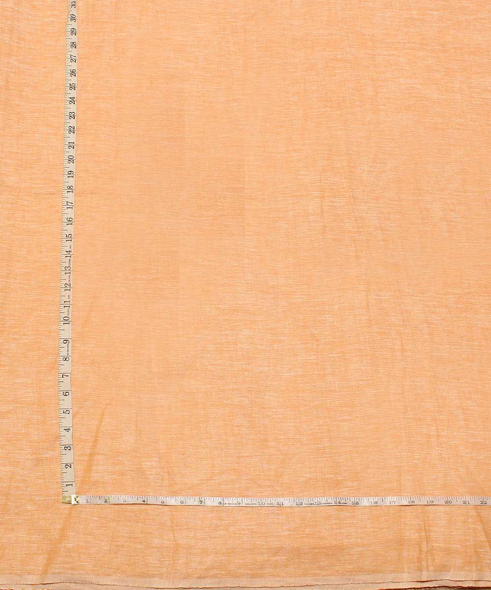 2.5m Light orange handwoven linen kurta material