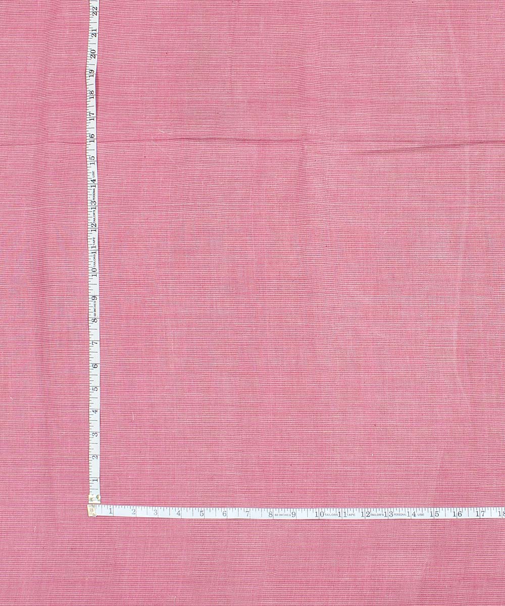 Pink handspun handwoven cotton fabric