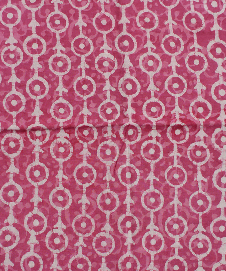 2.5m Pink white handblock print cotton kurta material
