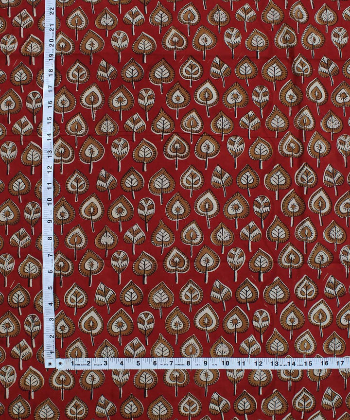 2.5m Red handblock print cotton kurta material