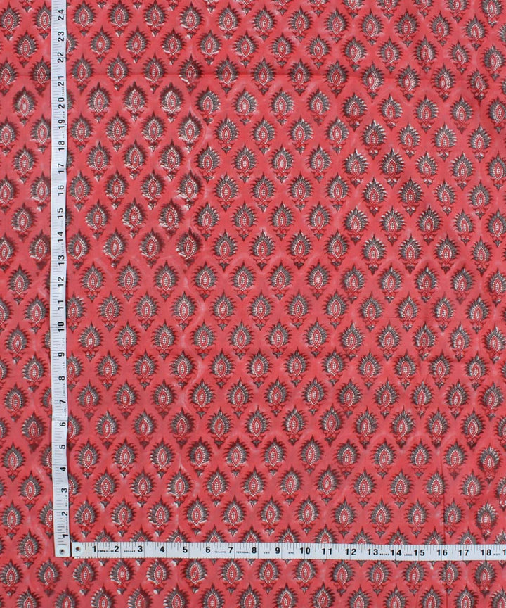 2.5m Pink handblock print cotton kurta material