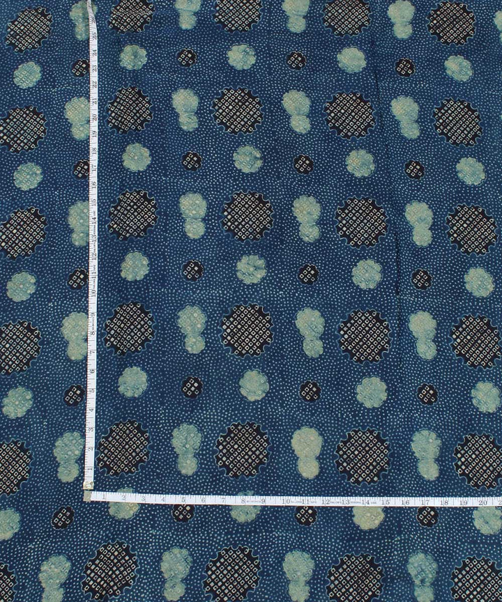 1m Indigo handblock print modal ajrakh fabric