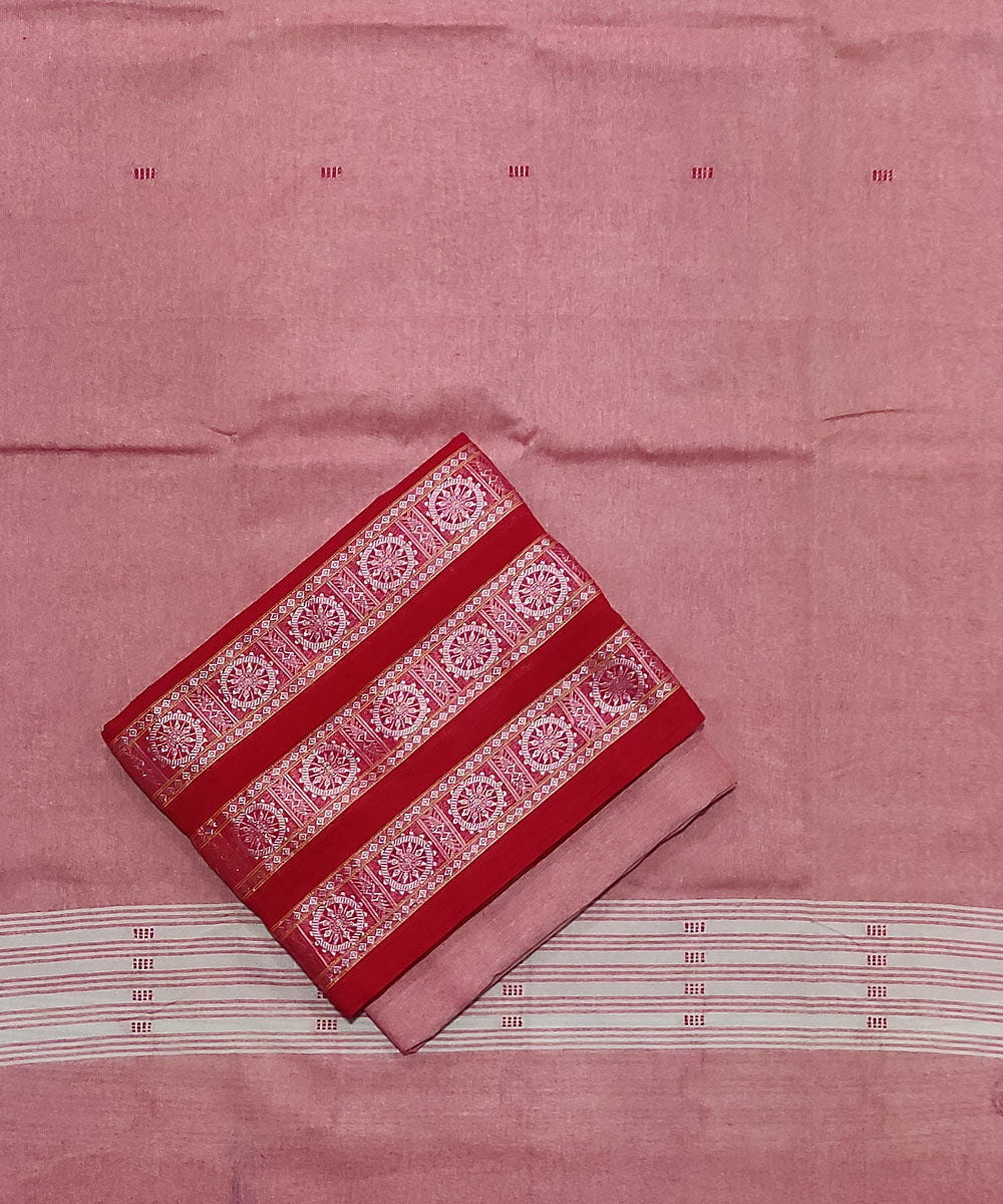 3pc Red pink handwoven sambalpuri dress material