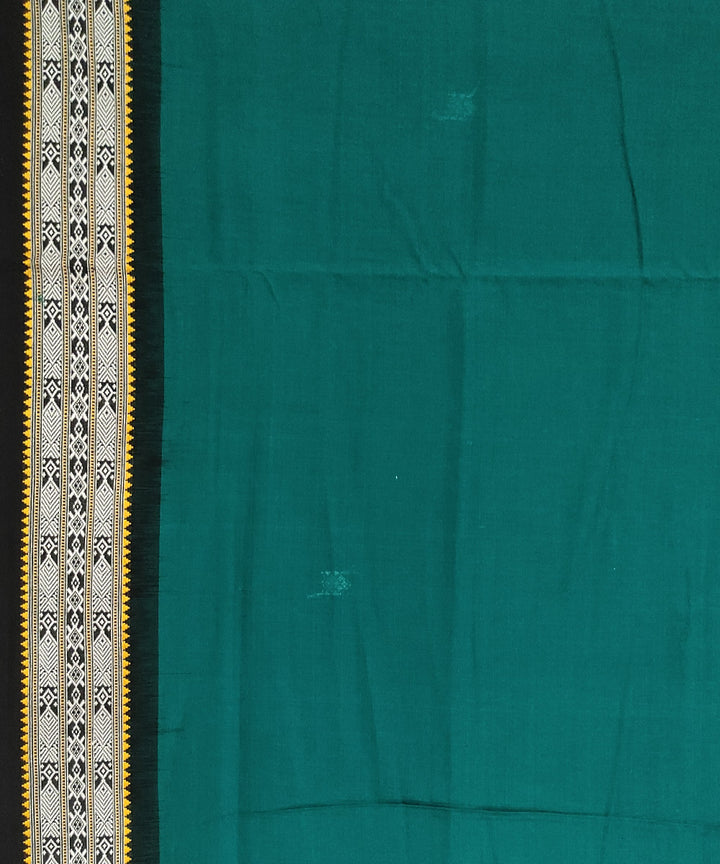 Dark green black handwoven cotton dongoria saree