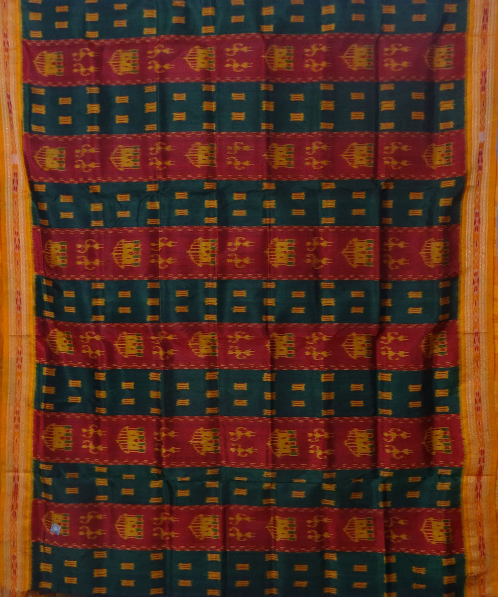Multicolour handwoven silk khandua saree