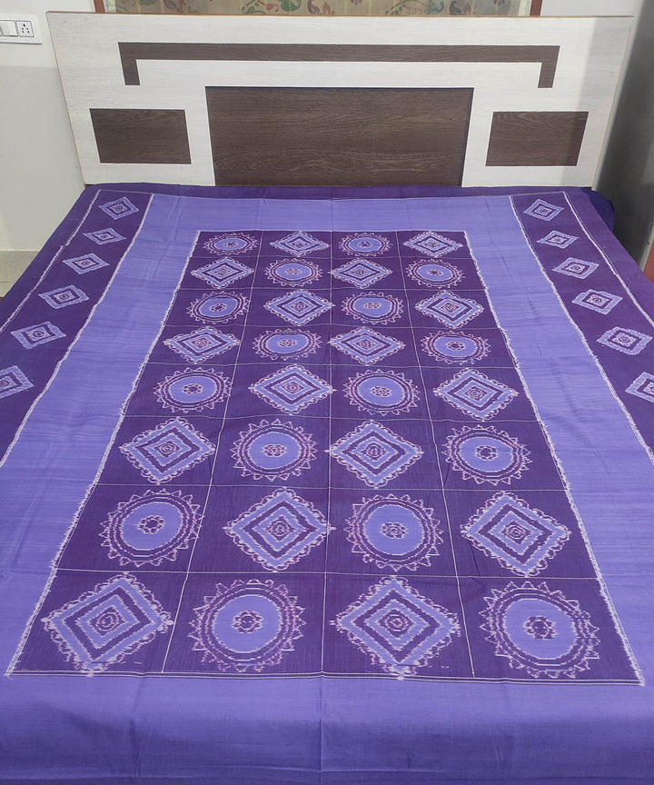 Violet lavender handloom sambalpuri cotton bedsheet