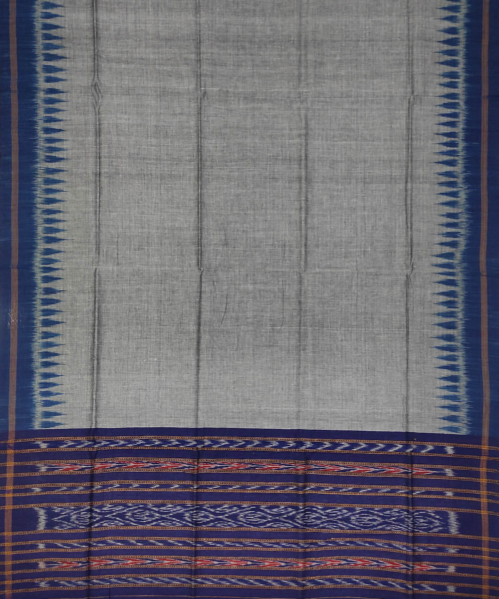 3pc Purple grey handwoven cotton sambalpuri ikat dress material
