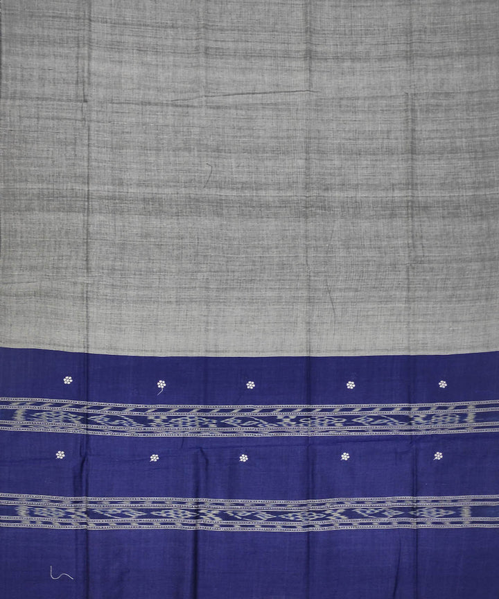 3pc Navy blue grey handwoven sambalpuri ikat cotton dress material
