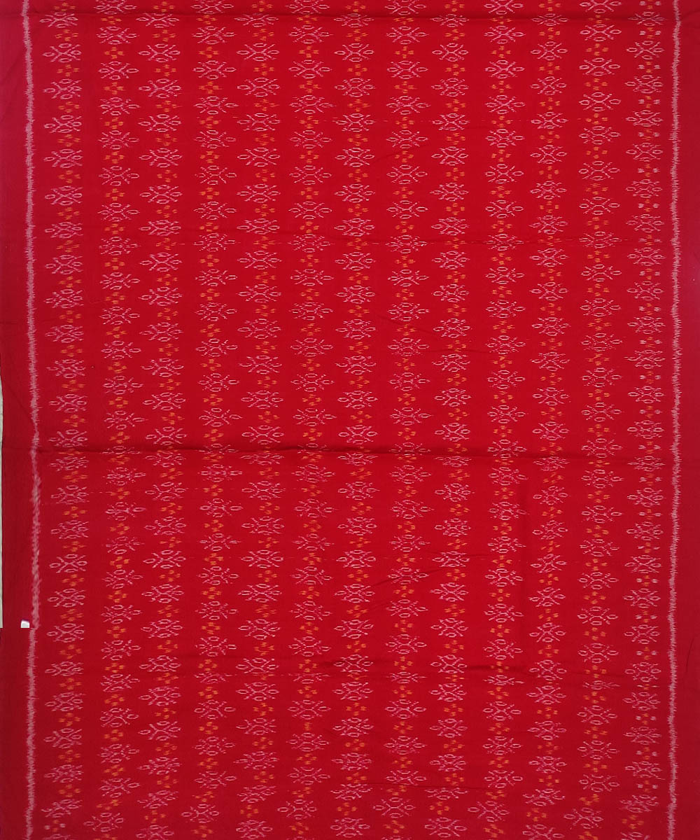 3pc Red black handwoven sambalpuri ikat cotton dress material