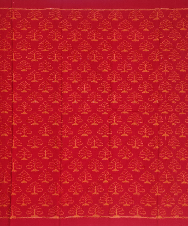 3pc Red yellow handloom cotton sambalpuri ikat dress material set